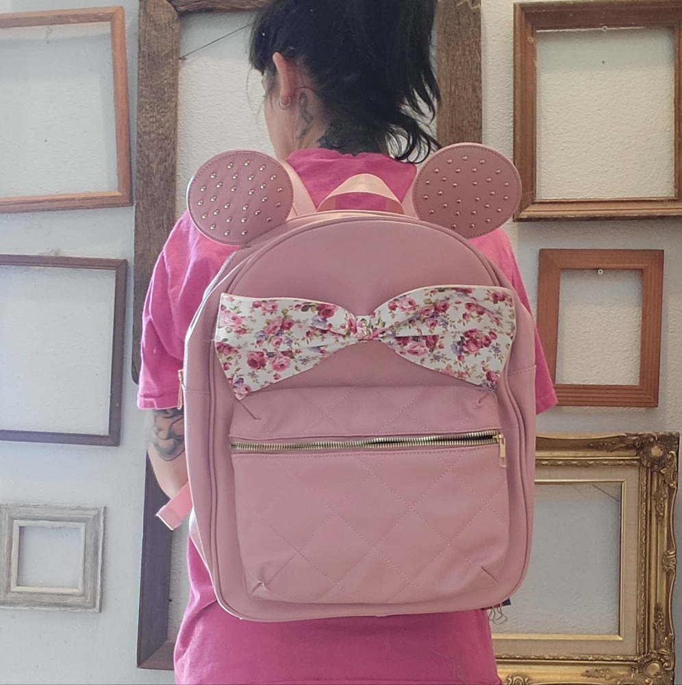 Pink mouse ear backpack - Picture 2 of 4